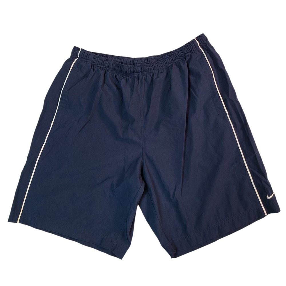 2000s Nike Baggy Blue Swim Trunks Board Shorts Y2K Mesh Liner Size XL